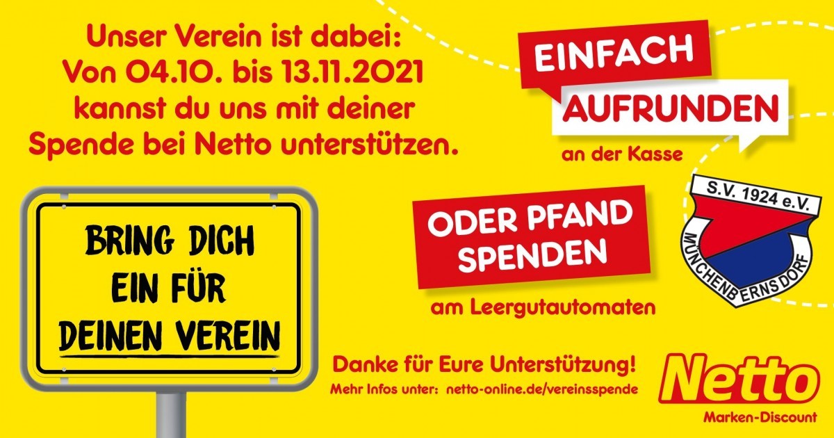 Netto Vereinsspende startet am 4.10.