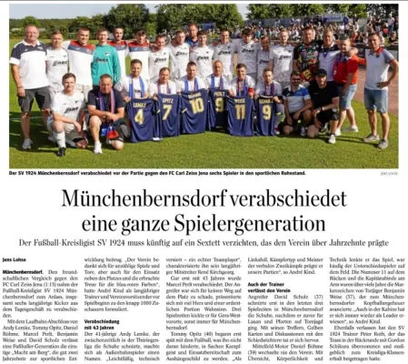 SV 1924 Mbdf - FC Carl Zeiss Jena  / 101-jähriges