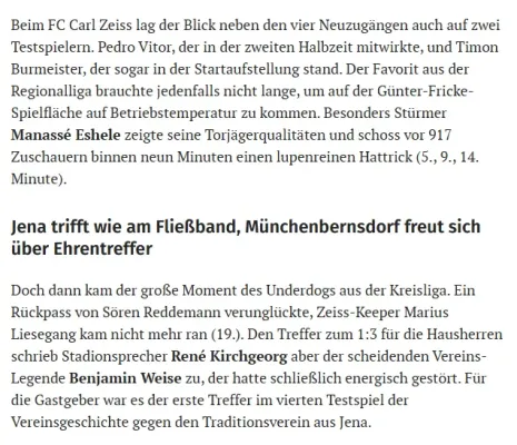 SV 1924 Mbdf - FC Carl Zeiss Jena  / 101-jähriges