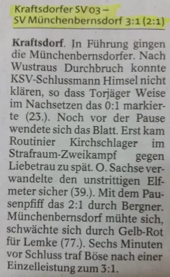 01.10.2016 Kraftsdorfer SV 03 vs. SV 1924 M`bernsdorf