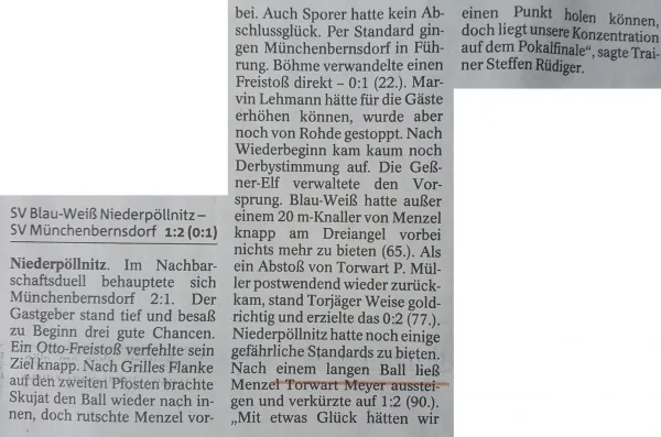 27.05.2017 SV BW Niederpöllnitz vs. SV 1924 M`bernsdorf