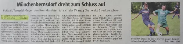 23.07.2017 SV 1924 M`bernsdorf vs. FC Crimmitschau