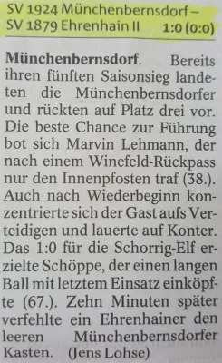 30.09.2017 SV 1924 M`bernsdorf vs. SV 1879 Ehrenhain II