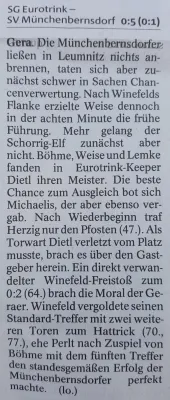 02.09.2017 Eurotrink Kickers vs. SV 1924 M`bernsdorf